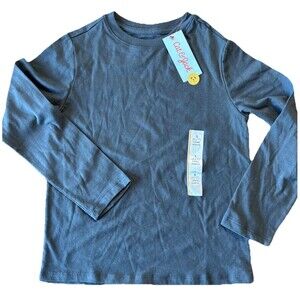 Cat & Jack Navy Long Sleeve T-Shirt Boys Target new Small 6/7 Gray New